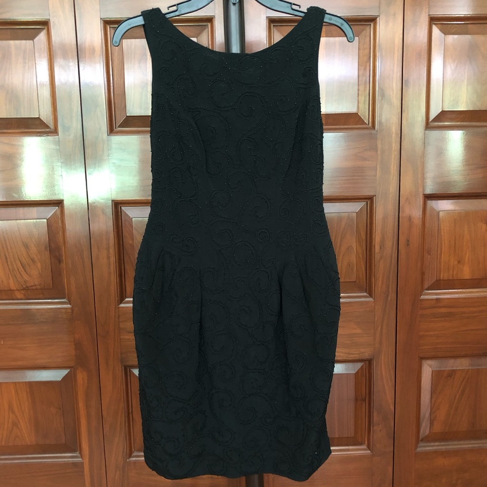 Vintage Carmen Marc Valvo Mini Beaded Dress